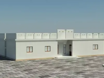 Ancient Building Idea Low-poly 3D model