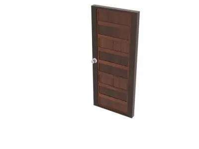 Strip Stack Wood Door Low-poly 3D model
