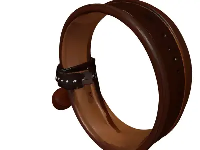 Weathered Wooden Shillelagh 3D Model 3D model
