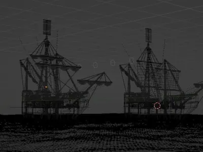 Portuguese Frigate 3D model