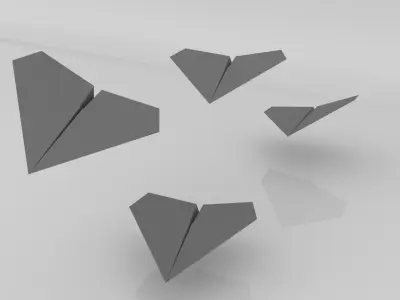 Different Models of Paper Planes  3D model