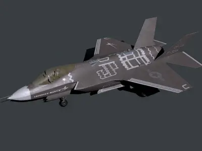Lockheed Martin F-35A Lightning II Low-poly 3D model