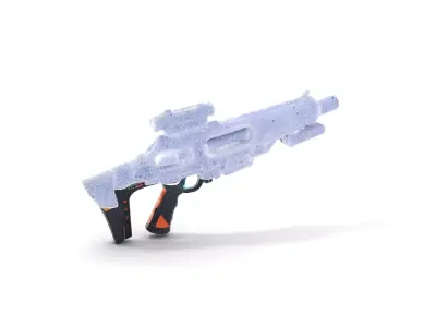 Neon Blaster Rifle model pack Low-poly 3D model