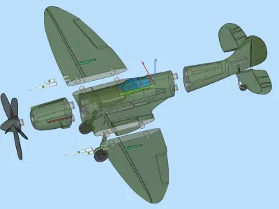 Supermarine Spitfire MK 3D print model