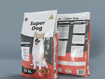 Dog Food Bag 1 3D model