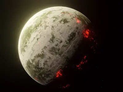 Planet Space Ready to game Low-poly 3D model 8