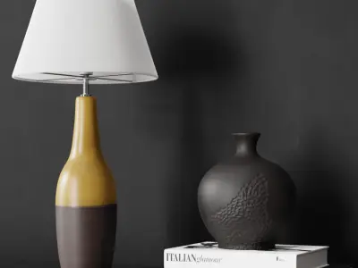  Eno Ceramic Arata Brownness Shade Lamp Model, Brown 