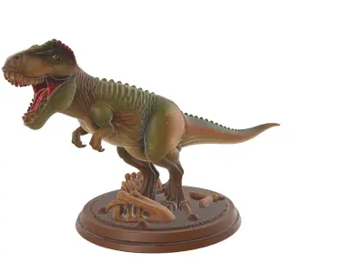 Ferocious TRex Diorama Prehistoric Dinosaur Display 3D print model