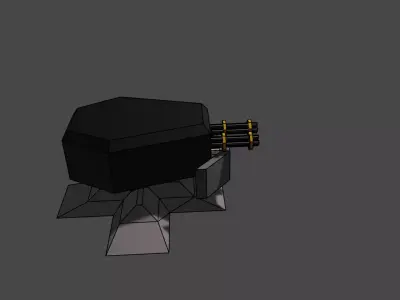 Sentry Turret Free low-poly 3D model