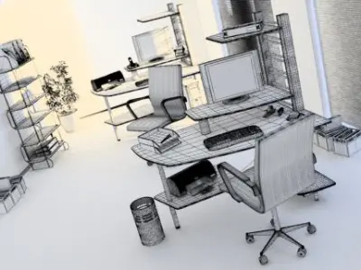 Small Office Scene 3D model