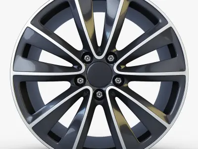 Style 247 wheel ferric gray Mid Poly Low-poly 3D model