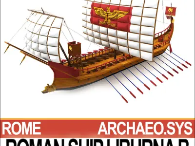 Roman Ship Liburna B 3D model