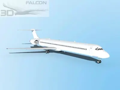 Falcon3D MD-80 Unmarked 3 3D model