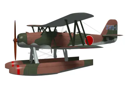 Kawanishi E7K2 Alf 3D model