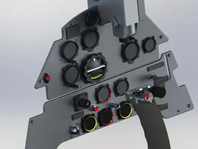 ME109 high definition complete cockpit 3D print model