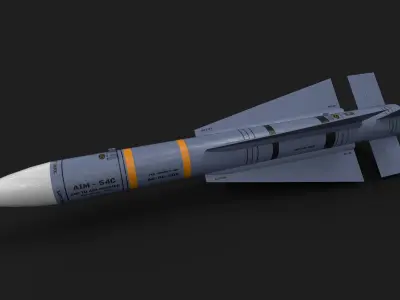 aim54 phoenix air to air missile Low-poly 3D model