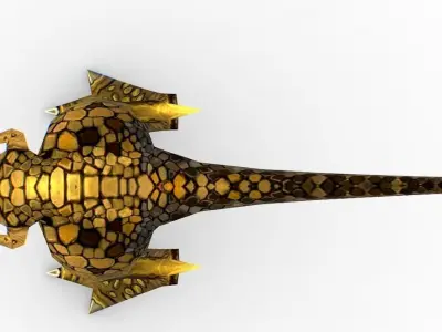 Low Poly Cartoon Creature Dino Tava Low-poly 3D model