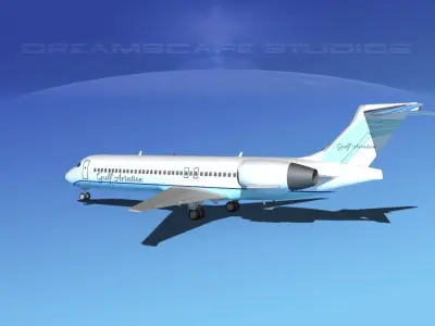Boeing 717-200 Gulf Aviation 3D model