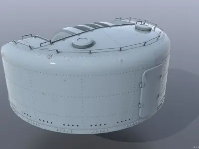 Japanese Type 96 AA gun - 1941 Low-poly 3D model