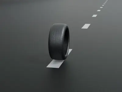 Good Year Lowpoly Tire 04 Low-poly 3D model