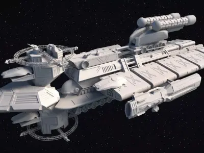 Sci-fi Space Craft Galactic 3D model