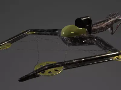 crossbow flying robot Low-poly 3D model