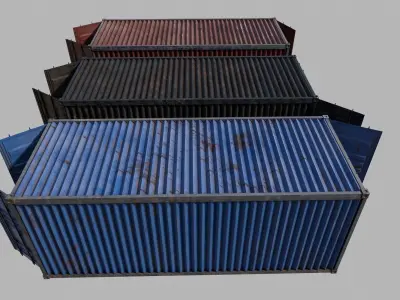 Container shipping Low-poly 3D model