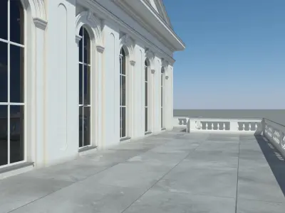 Generic Town Hall Building 3D model