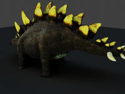 Stegosaurus dinosaur Low-poly 3D model