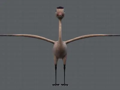 Crane V01 Low-poly 3D model