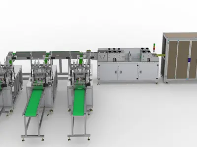 Three line Facemask machine 3D model
