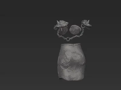 armor woman knight style 3D model