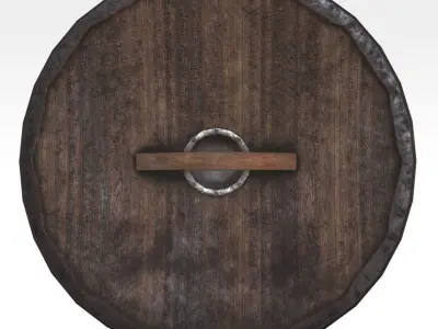 Targe viking shield Low-poly 3D model