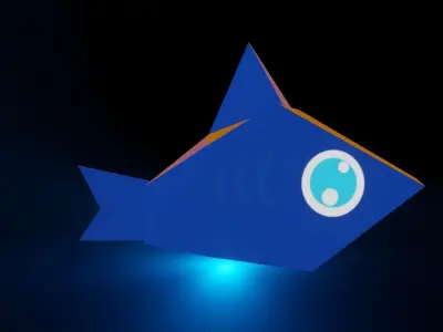 Sharky - The Shark  Low-poly 3D model