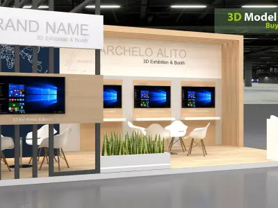 3d model exhibition Low-poly 3D model