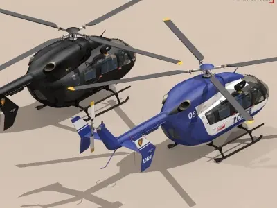 EC145 law enforcement 3D model