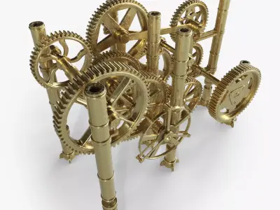 3D Gear Mechanism 3D model