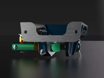 P-51D Mustang Tail Wheel Down Position Lock Support 3D print model