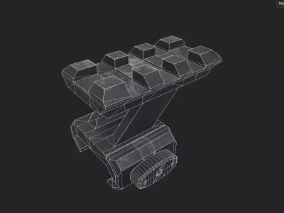Gun Rail Mount M01 Low-poly 3D model