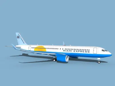 Airbus A220-300 Miami Express Charter 3D model