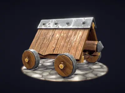 Battering ram Free low-poly 3D model