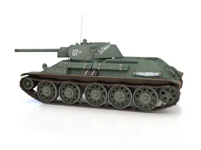 T-34-76 - Model 1941 -Soviet medium tank - 07 3D model