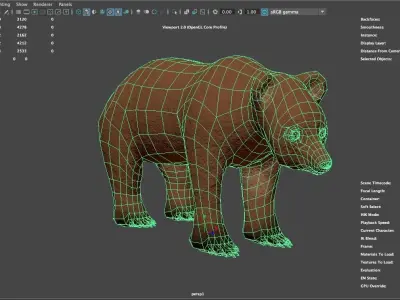 Wild bear called Bear-d 3D model