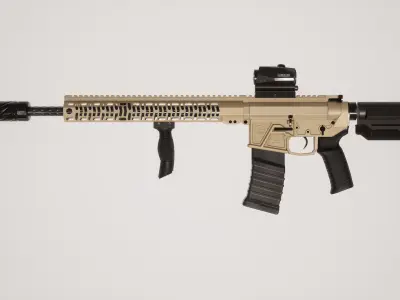 Assault Rifle 1 Low-poly 3D model