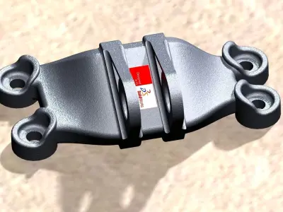 GE jet engine bracket V2 1 Free 3D model