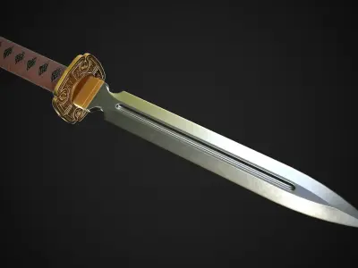 Dagger A1 Low-poly 3D model