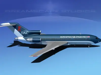 Boeing 727-100 Scotsman 3D model