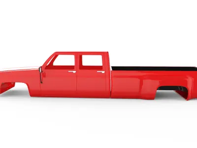 1984 Chevy c30 4 door long bed Dulley 3D print model