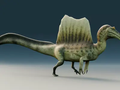 Spinosaurus Aegyptiacus-Low Poly-Rigged Low-poly 3D model