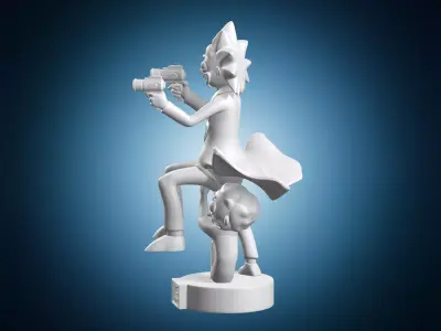 Rick and Morty Cartoon Sculpture 3D print model